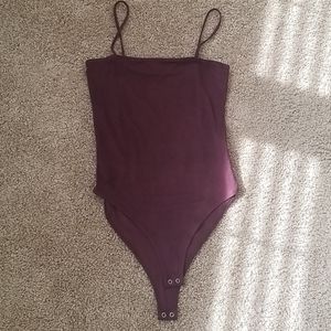 Forever 21 Suede Bodysuit